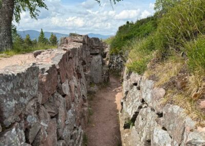 Séminaire sur mesure en Alsace : Tranchée fortifiée du site du Mémorial du Linge, lieu de mémoire de la Grande Guerre dans les Vosges