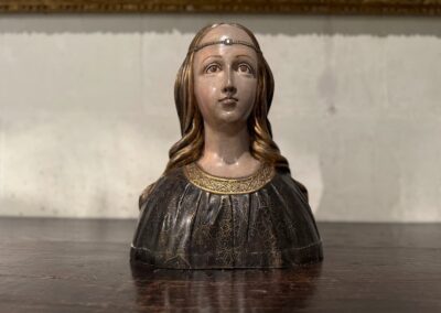 Séminaire sur mesure en Touraine : Buste Vénitien polychrome représentant une femme de la noblesse (Château de Chenonceau)