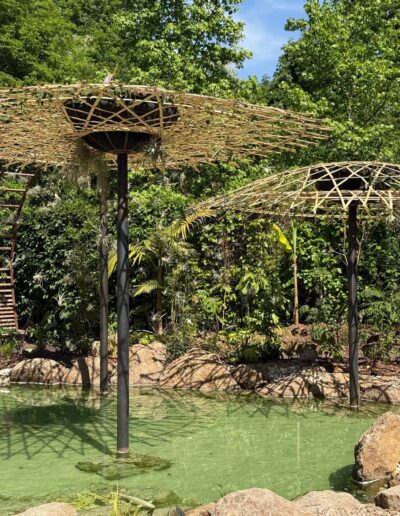 Séjour original à Chaumont sur Loire : Canopée en bambou tressé réalisé par A.TRICOIRE et R. LE BESCOND (Festival international des jardins de 2026)