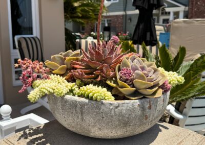 Lancement de produit à Los Angeles : composition florale sur Balboa Island (Newport Beach)